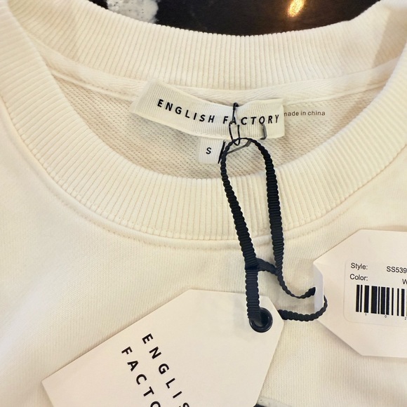 English Factory Women's Sleeveless Sweatshirt - Black and White - Picture 4 of 6